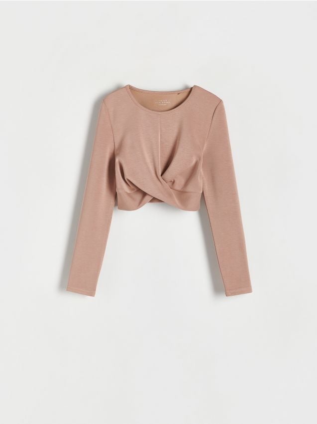 Reserved - girls` blouse - brun-auriu