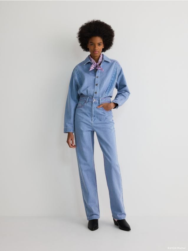 Reserved - salopetă barbie™ din denim - albastru