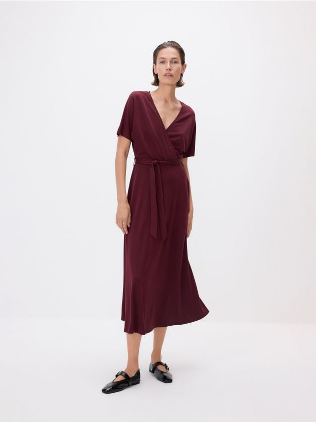 Robe midi en modal majoritaire - RESERVED