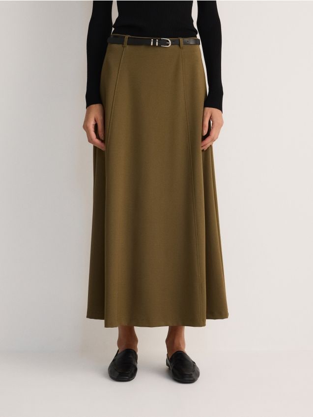 Midi skirt with belt - RESERVED