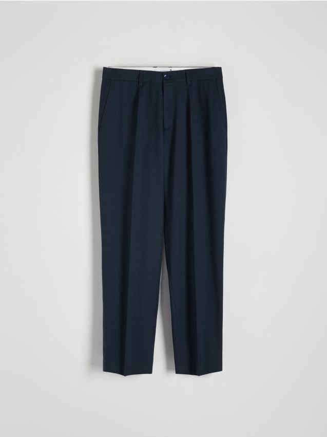 Wide leg broek met persvouwen - RESERVED