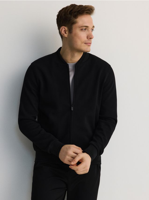 Reserved - Bluză sport bomber - negru