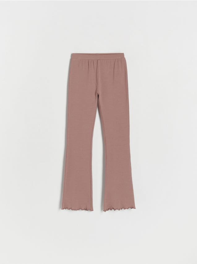 Cotton rich flare trousers - RESERVED