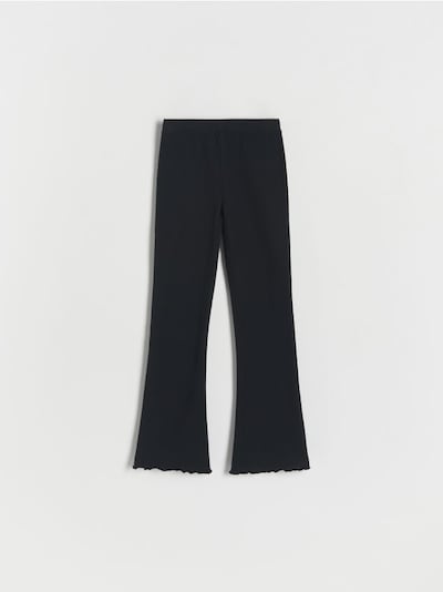 Cotton rich flare trousers