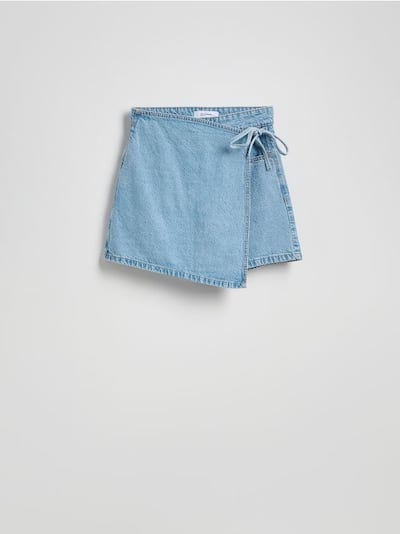 Denim-Skort