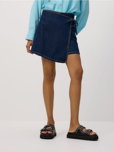 Denim-Skort