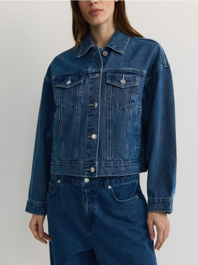 Denim jacket with embroidery on the back - RESERVED