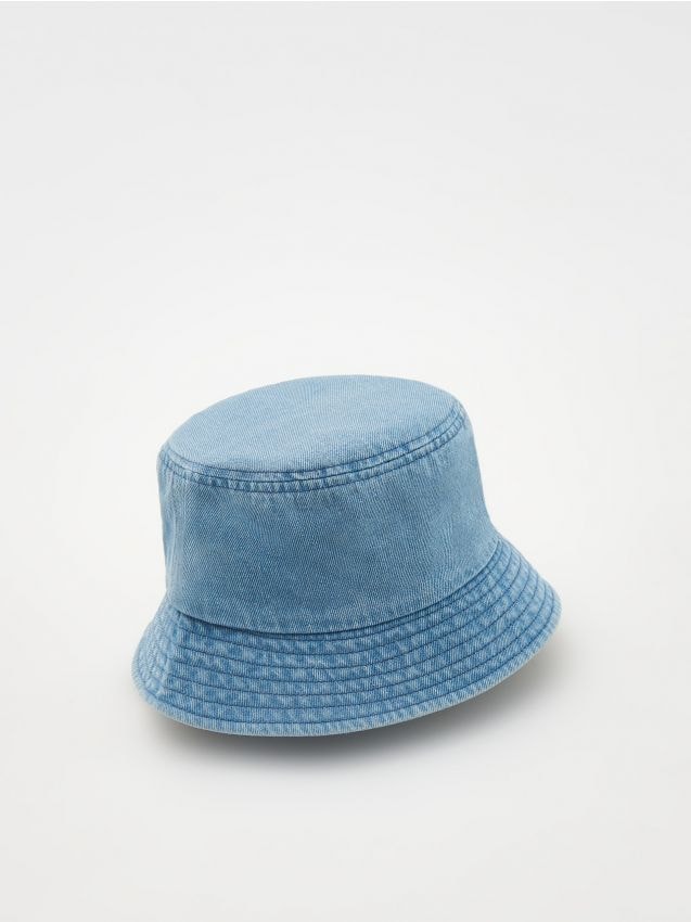 Reserved - pălărie cloș din denim - albastru-pal