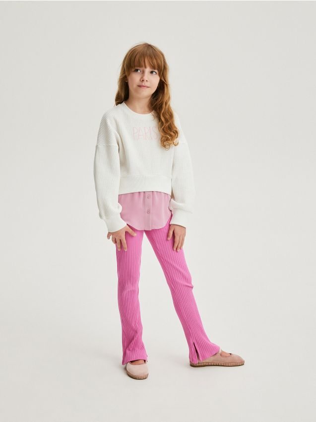 Leggings aus Rippstrick - RESERVED