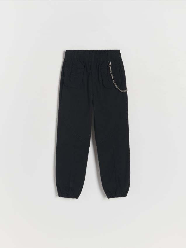 Trousers with chain detail - RESERVED