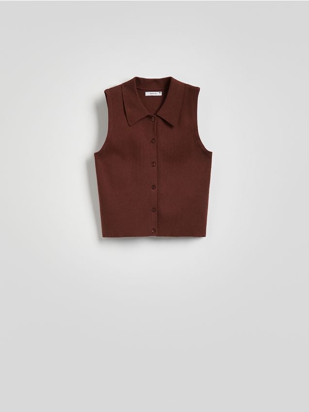 Veste sans manches avec col - RESERVED