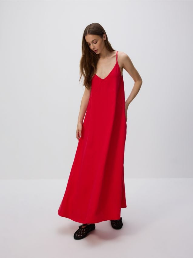 Lyocell denim maxi dress - RESERVED