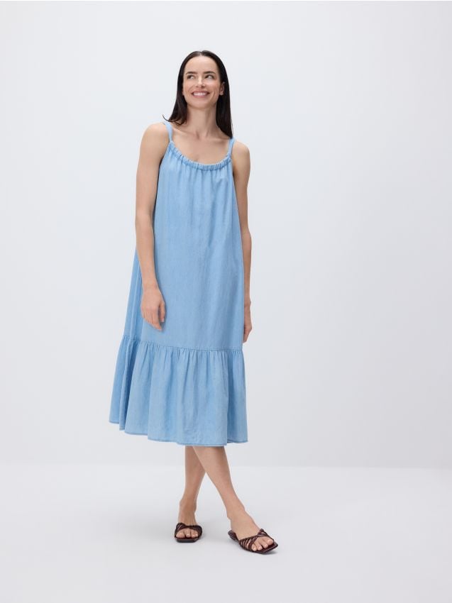 Linen-rich dress - RESERVED