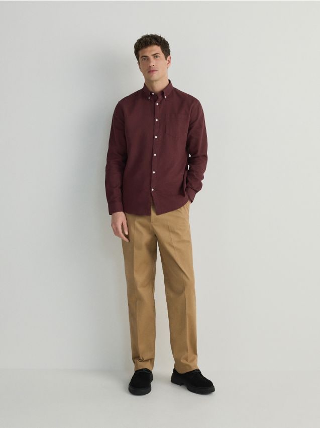 Reserved - pantaloni straight - bej