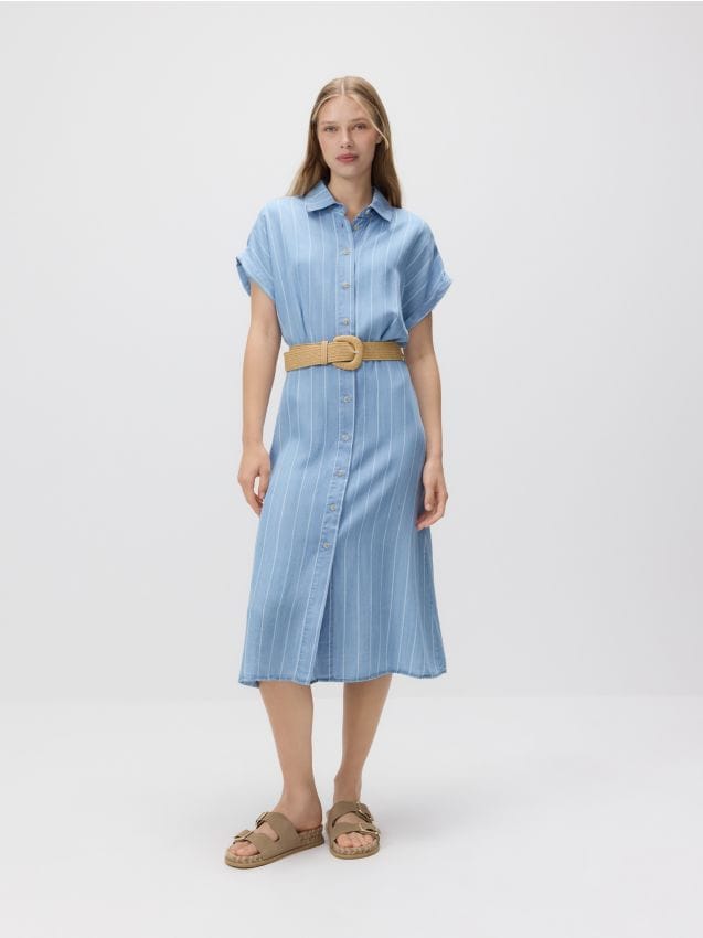 Lyocell midi dress - RESERVED