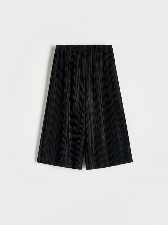 Reserved - fustă-pantalon plisată - negru