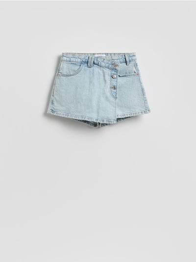 Denim-Skort
