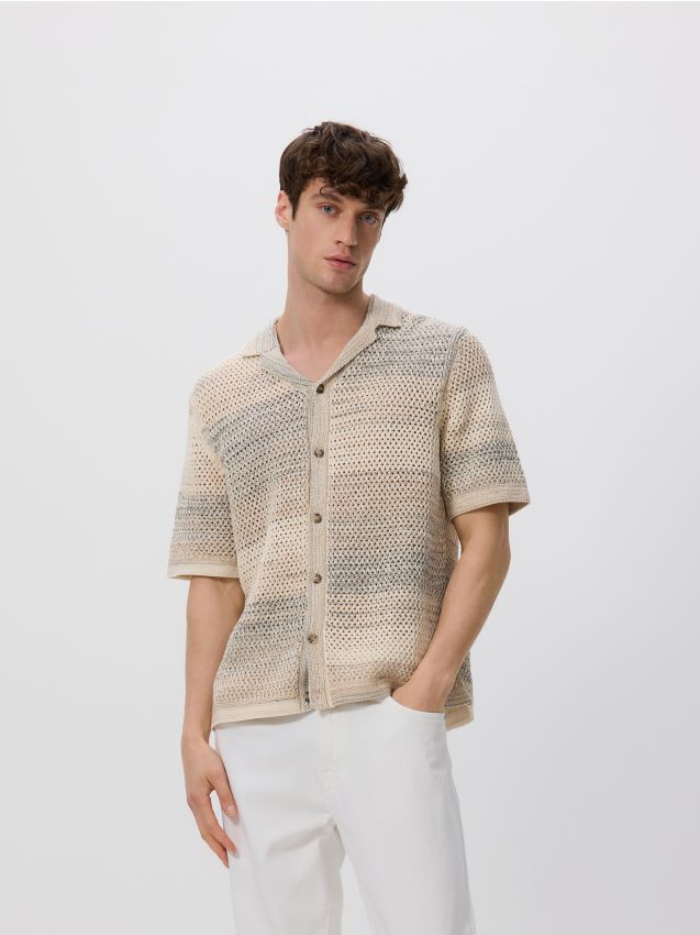 Openwork jumper with short sleeves - RESERVED