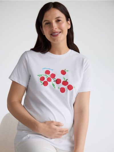 Baumwoll-T-Shirt mit Print