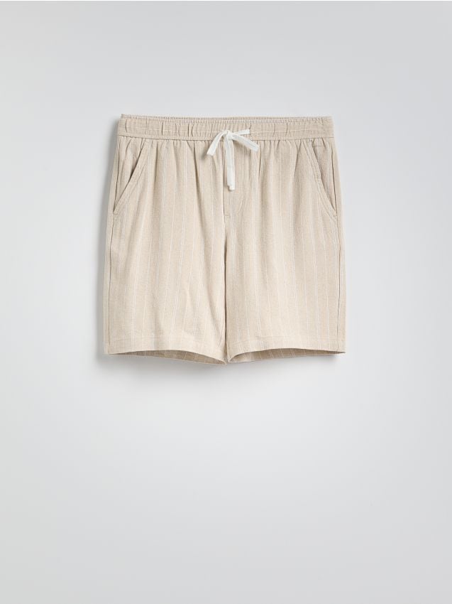 Regular linen blend shorts - RESERVED