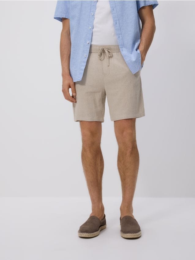 Regular linen blend shorts - RESERVED