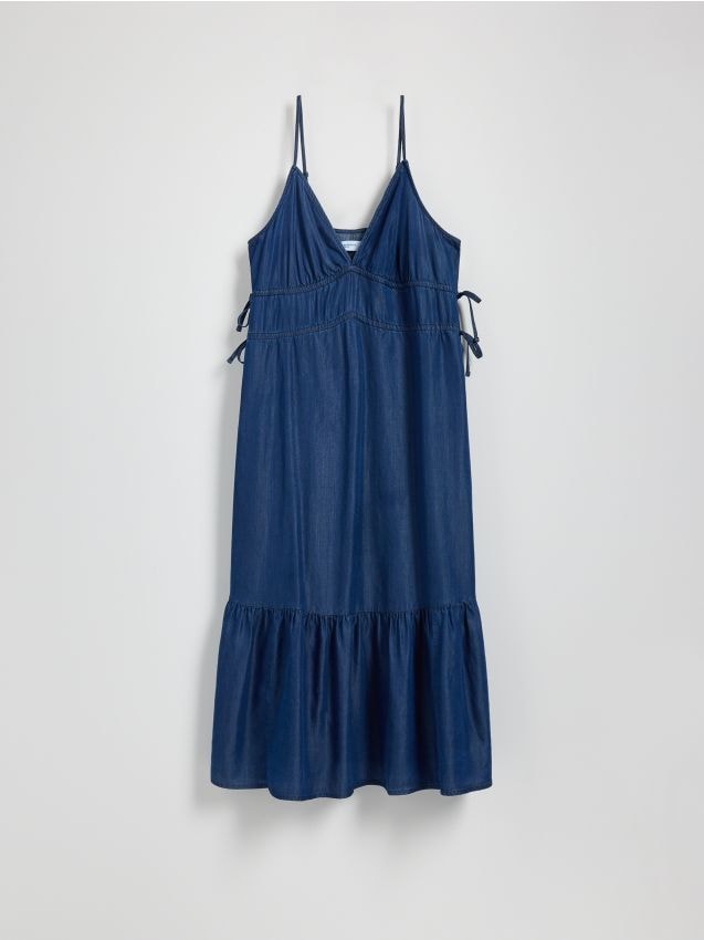 Denim dress with lyocell - RESERVED