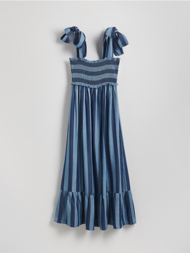 Reserved - Rochie din Lyocell - albastru