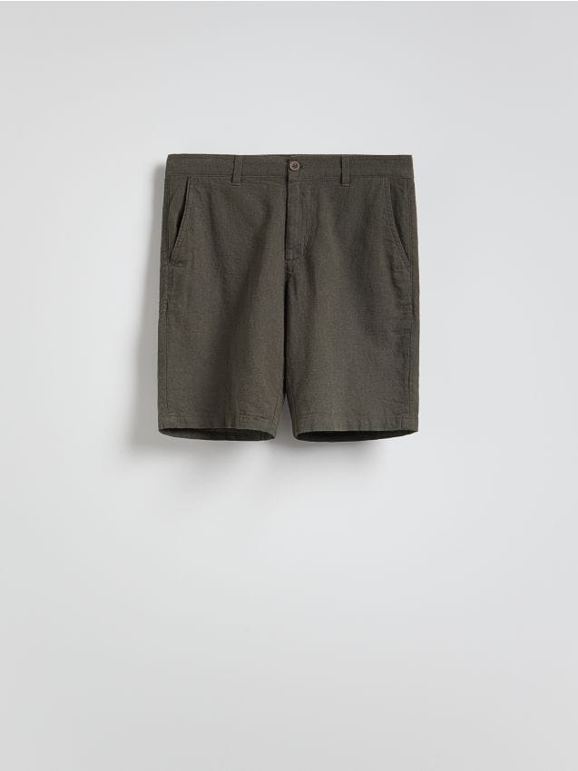 Regular linen blend shorts - RESERVED