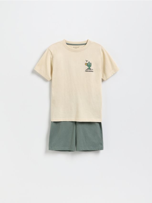 Printed cotton pyjama set - RESERVED