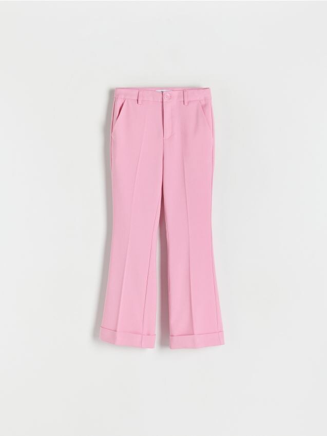 Reserved - pantaloni flare eleganţi - roz
