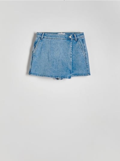 Jeansowe spódnico-szorty
