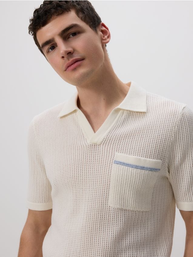 Ažuurne polo-džemper - RESERVED