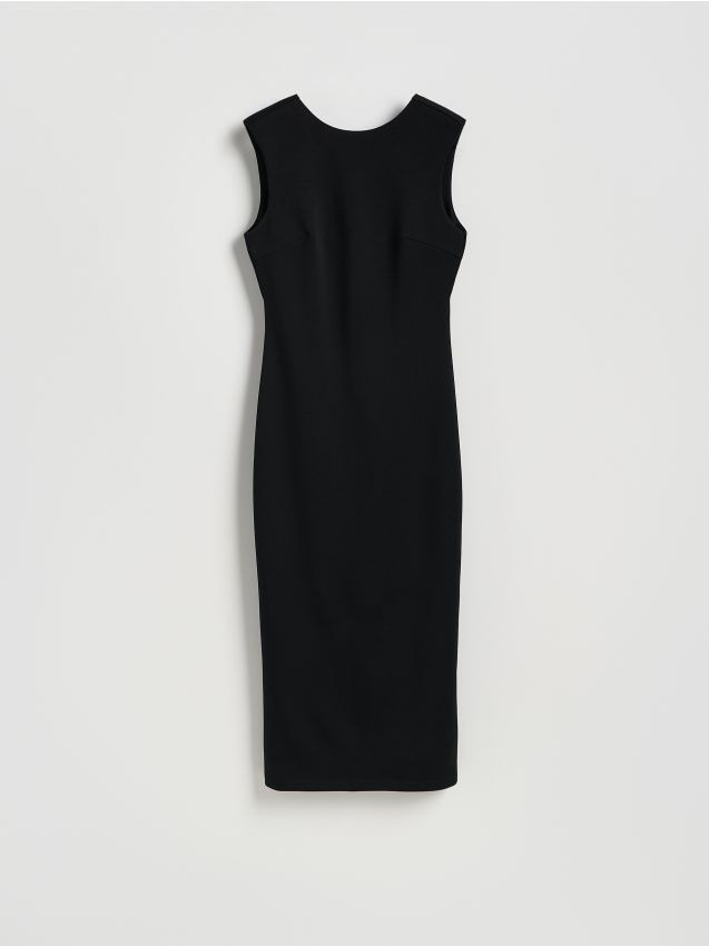 Rochie midi cu adaos de viscoză - RESERVED