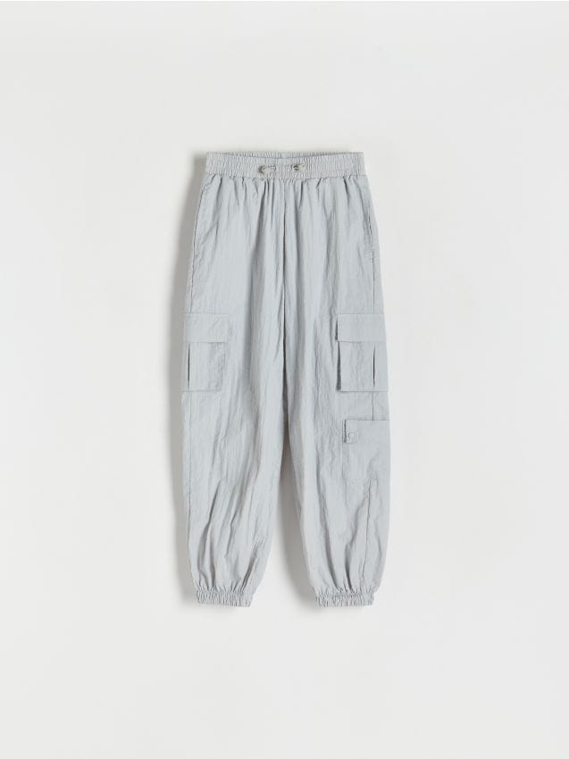 Reserved - pantaloni cargo din poliamidă - gri deschis