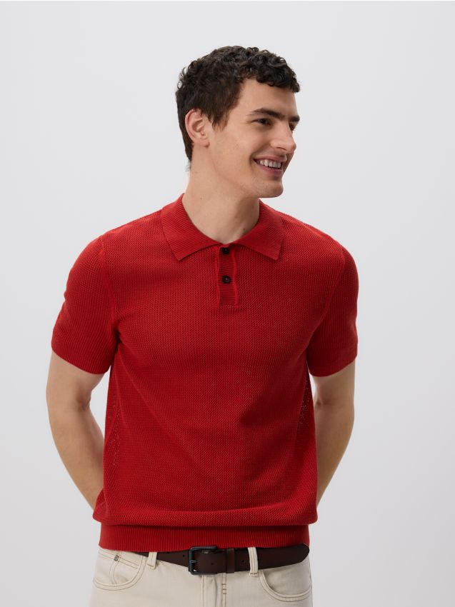Pull polo ajouré - RESERVED