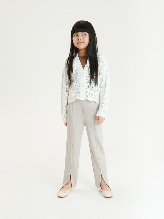 Trousers with split hems - RESERVED