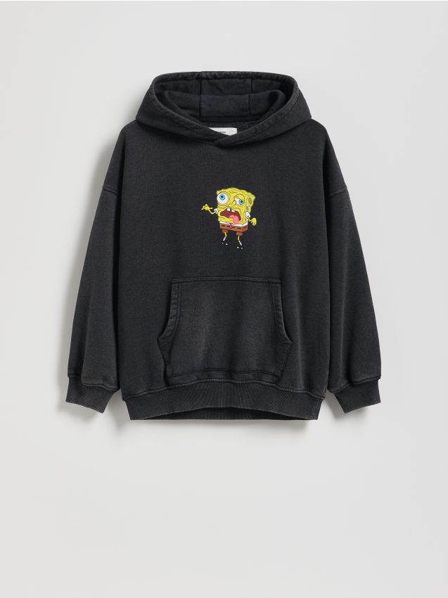 Reserved - Hanorac din bumbac SpongeBob - negru