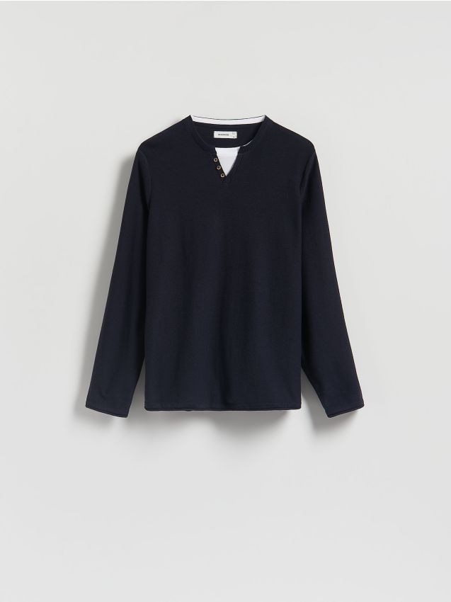 Henley long sleeve T-shirt - RESERVED