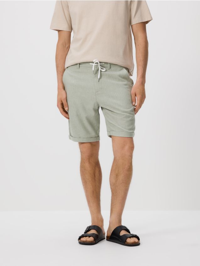 Shorts with linen blend - RESERVED