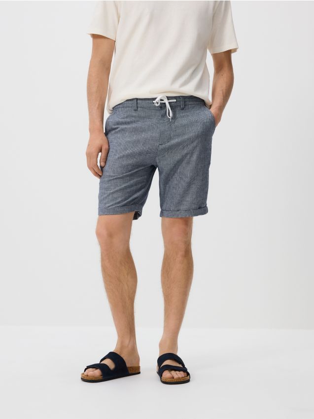 Shorts with linen blend - RESERVED