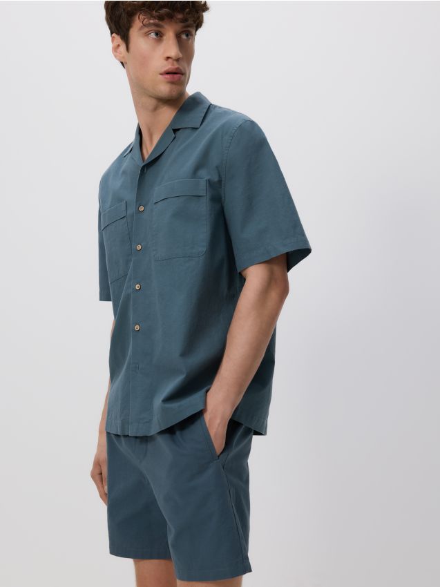 Reserved - MEN`S SHORTS - albastru-verzui Reserved - MEN`S SHORTS - albastru-verzui