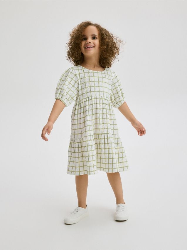 Reserved - rochie în carouri - multicolor