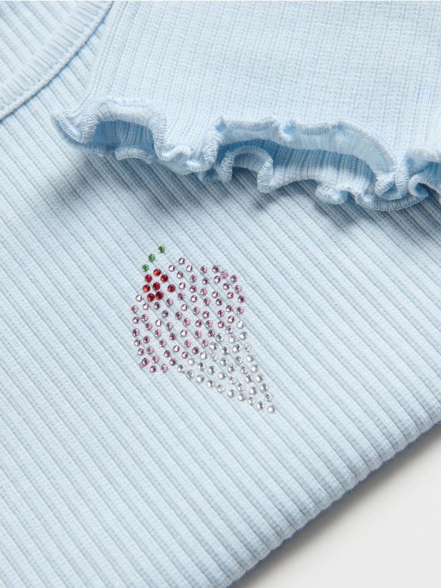 Tricou cu nervuri și aplicație - RESERVED
