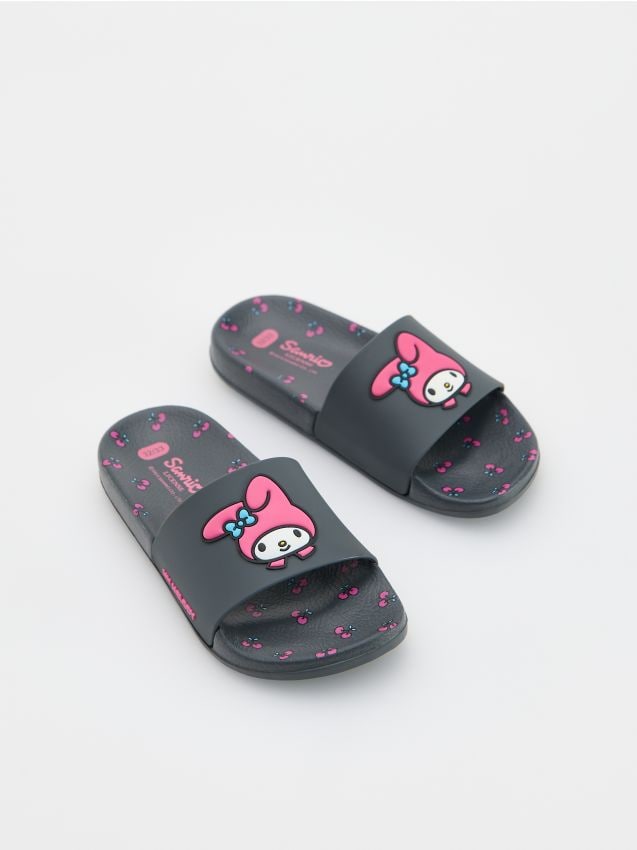 Reserved - LADIES` STRAPPY SANDALS - gri-închis