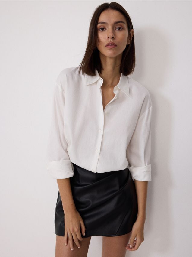 Faux leather skort - RESERVED