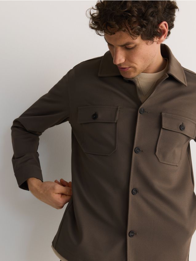Regular fit plain shirt - RESERVED