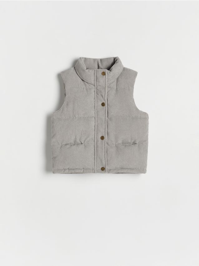 Reserved - girls` out vest - gri deschis