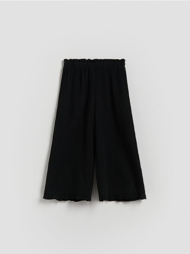 Cotton rich culotte trousers - RESERVED