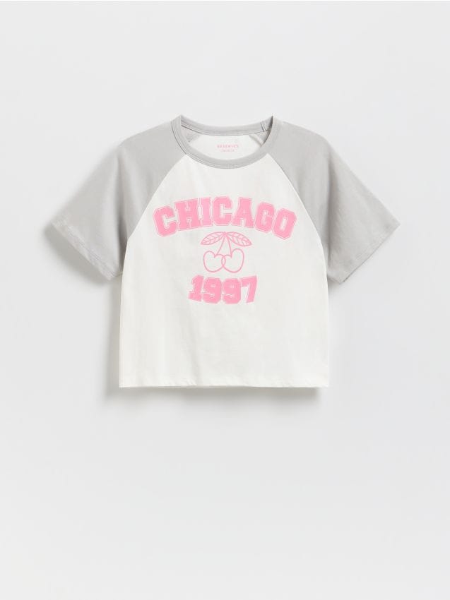 Short T-shirt with print - RESERVED