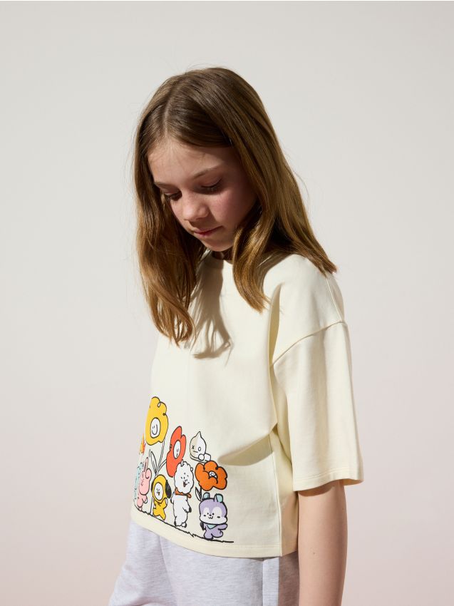 Reserved - GIRLS` T-SHIRT - nude